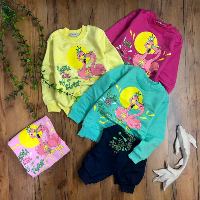 بلوز و شلوار طرح فلامینگو