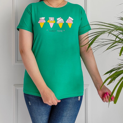 تیشرت زنانه طرح SWEET TIME