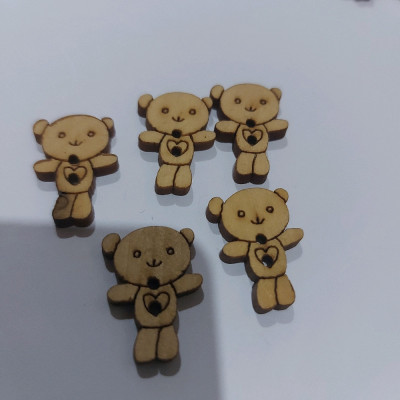 دکمه چوبی طرح مختلف