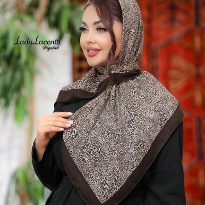 روسری نخی سیااسکارف،قواره 100، کد 3071-151183