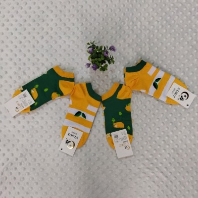 جوراب نخی مچی زنانه طرح لیمو