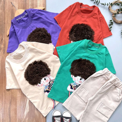 تیشرت شلوارک اسپرت فرفری-135851