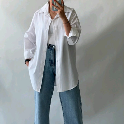 شومیز مانتویی بیسیک زنانه سایز 38 الی 46-157371