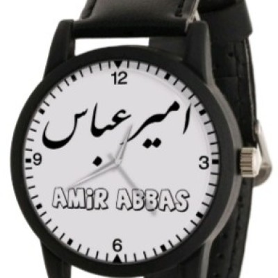 ساعت مچی عقربه ای مردانه و پسرانه اسم امیر عباس
