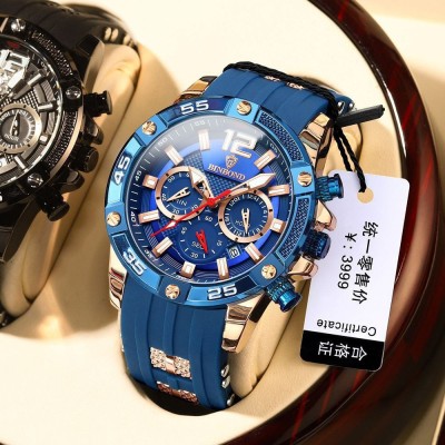 ساعت مچی مردانه اورجینال 3 موتور فعال کرنوگراف ضداب و رنگ ثابت بینبند