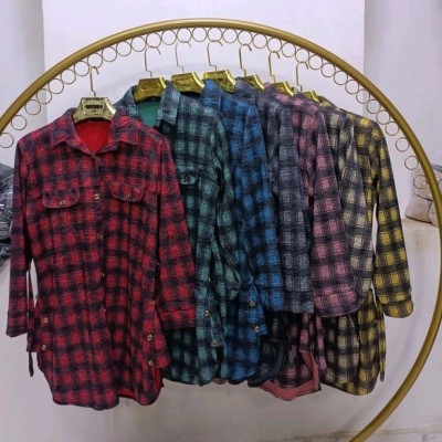 مانتو اسپرت زنانه آنقوره مدل چهارخونه