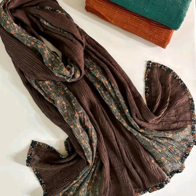 شال پلیسه نخ برشکا وسط گل دار جدید عیدانه-143712