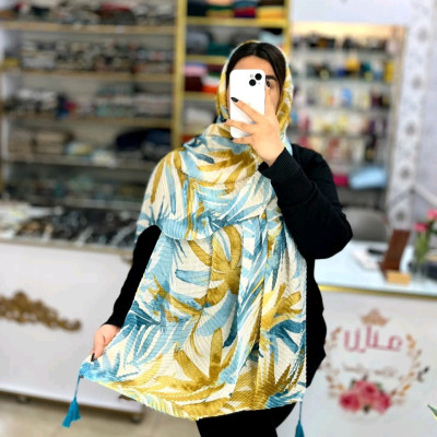 شال پلیسه منگوله دار سبک و لطیف وارداتی