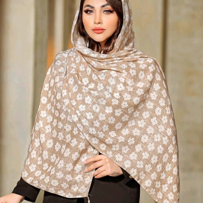 شال نخی منگوله دار سبک و لطیف وارداتی