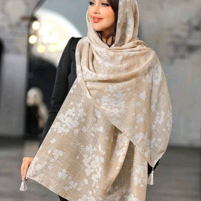 شال نخی منگوله دار سبک و لطیف وارداتی