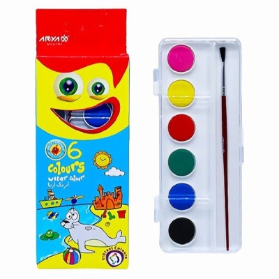 آبرنگ 6 رنگ آریا