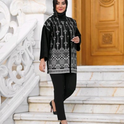 مانتو کتی زنانه مخمل مدل پارادیس