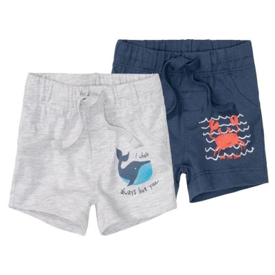پک دو عددی شلوارک بچگانه برند آلمانی lupilu سایز 6تا12 ماه مدل دریایی