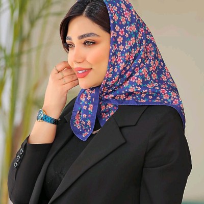 روسری زنانه قواره کوچک طرح دار گل گلی