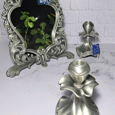 ست آیینه و شمعدان برند سیلویا-152457