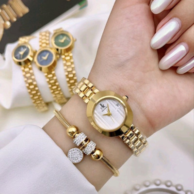 ساعت مچی زنانه اورجینال بند استیل رنگ ثابت ضداب و حساسیت dk