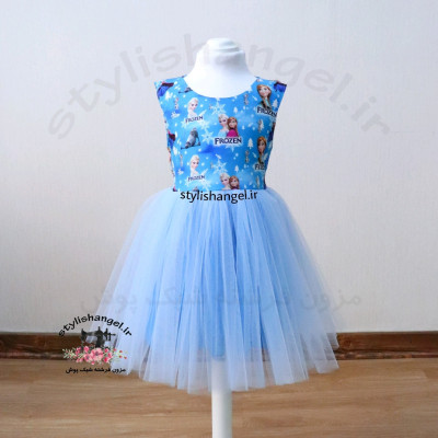 پیراهن دخترانه طرح السا .توضیحات خوانده شود. لباس شخصیت کارتونی فروزن