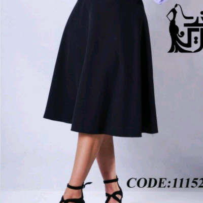 دامن مجلسی زنانه مشکی نیم کلوش مازراتی قد 85-147729