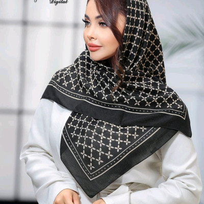 روسری نخی سیااسکارف، قواره 100، کد 266