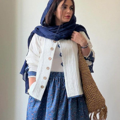 شومیز دامن گل گلی و ناز جنس شومیز کراش دامن بوگاتی