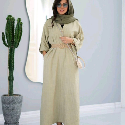 تونیک بلند کفتان جنس لنین عالی از سایز 38تا48