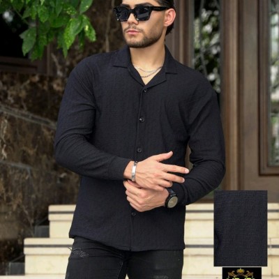پیراهن مردانه یقه انگلیسی آستین بلند
