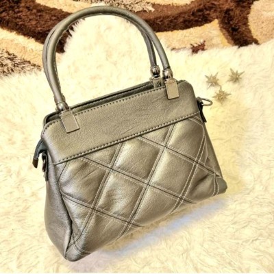 کیف چرم زنانه تیتانیومی