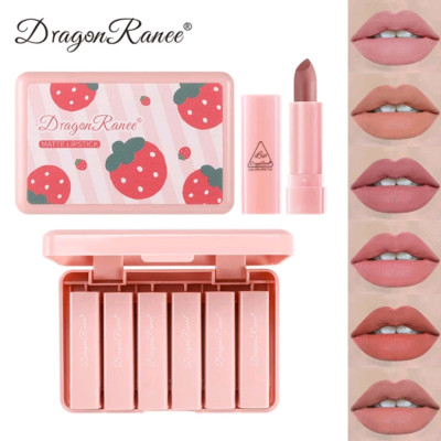 باکس رژ لب جامد اصل توت فرنگی دراگون 6عدد رژ لب-149327
