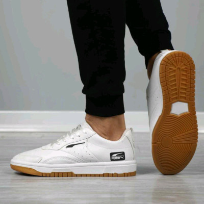 کتانی پوما سفید زیره کاراملی