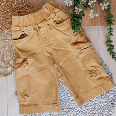 شلوارک جین خردلی اسپرت (دخترانه و پسرانه)