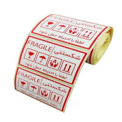 برچسب هشدار آسانکار طرح شکستنی کد F2 بسته 100 عددی سایز 4×6 سانتیمتر