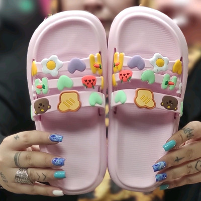 دمپایی کیوت 30 تا 35 رنگ بندی زیتون