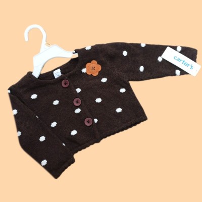 ژاکت بافت بچگانه برند آمریکایی carters سایز یک سال ژاکت کارترز دخترانه