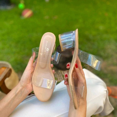 صندل طلقی پاشنه شیشه ای 5سانت-140310