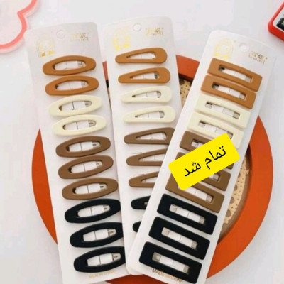 گیره موی تق تقی شمعی طرح بیضی توخالی وارداتی قیمت یک جفت