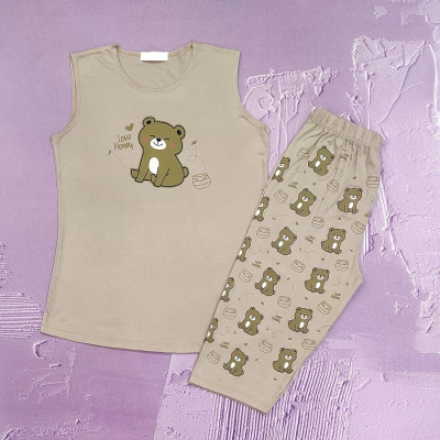 ست تاپ و شلوارک زنانه طرح تدی-139409