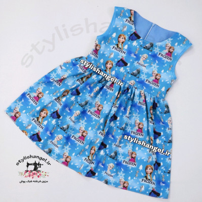پیراهن دخترانه طرح السا . توضیحات خوانده شود. لباس شخصیت کارتونی فروزن