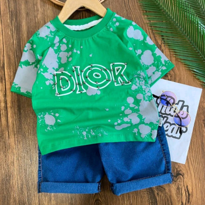 تیشرت شلوارک جین اسپرت دخترانه و پسرانه