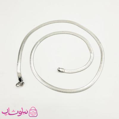 زنجیر مردانه هرینگبون مدل نقره ای استیل 60 سانت 5 میل کد 180
