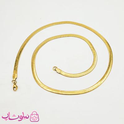 زنجیر مردانه هرینگبون مدل طلایی استیل 60 سانت 5 میل کد 220