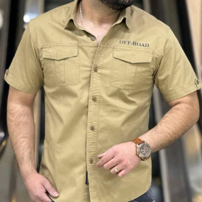 پیراهن دوجیب کتان-151454