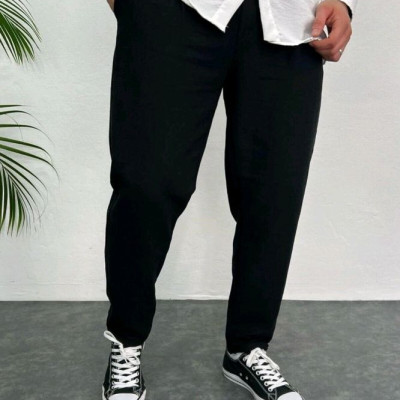 شلوار مام فیت کتان مردانه