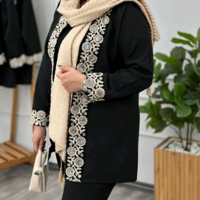 مانتو کتی زنانه کرپ مازراتی مدل مایا