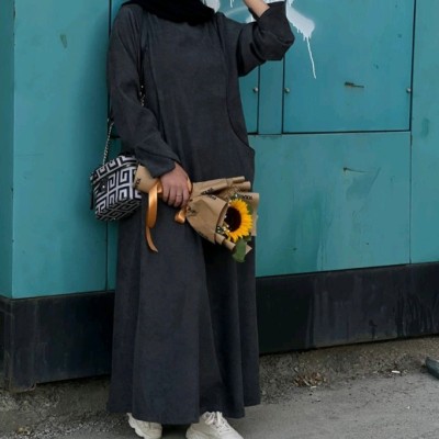 پیراهن زنانه مخمل کبریتی ریز مدل طرح تیانا