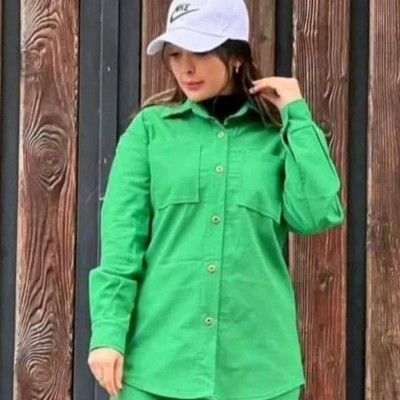 مانتو کتی زنانه کتان مدل شومیز کتان دکمه دار