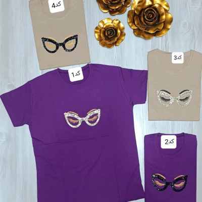 کد 1402 تیشرت گلدوزی و تکه دوزی دو طرح جوجه و عینک-152511