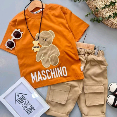 ست تیشرت شلوارک دخترانه و پسرانه سایز 45 تا 55