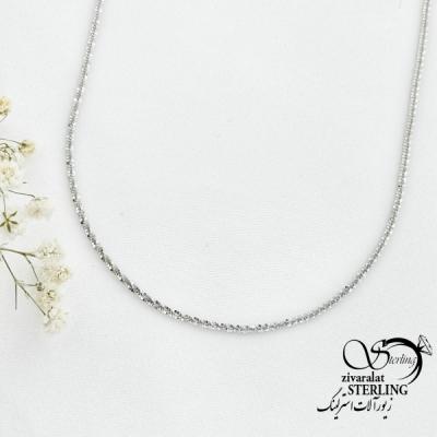 گردنبند خاویاری نقره ایتالیا کد 15956