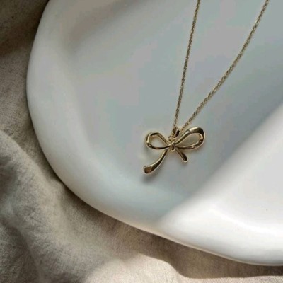 گردنبند دخترانه استیل مدل پاپیون