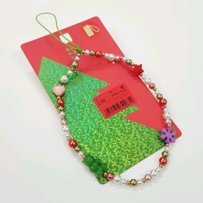 آویز موبایل کریسمسی مروارید و مهره رنگی ، کار فوق‌العاده زیبا و رنگارنگ